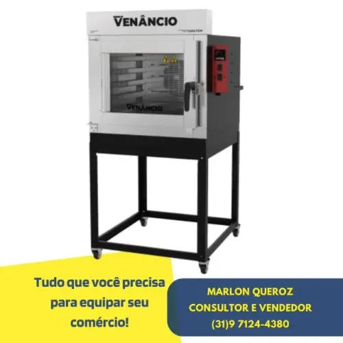 Forno Turbo Elétrico 5 Esteiras Venâncio Twister Monofásico 220V