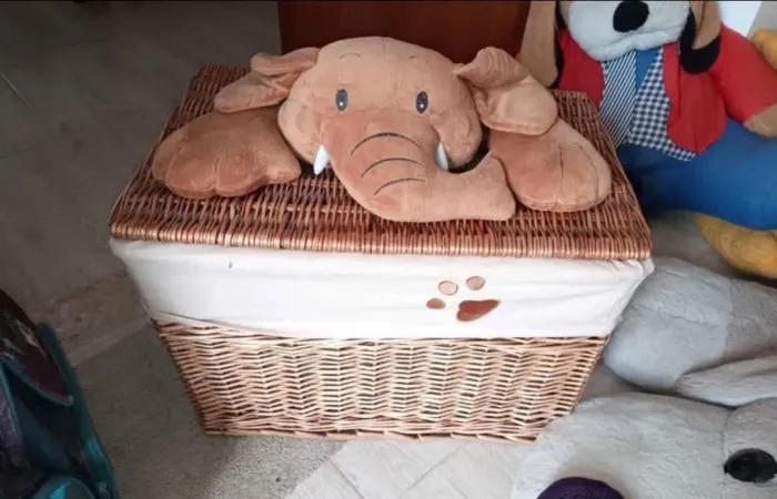 Lindo baú vime Elefante + cestas