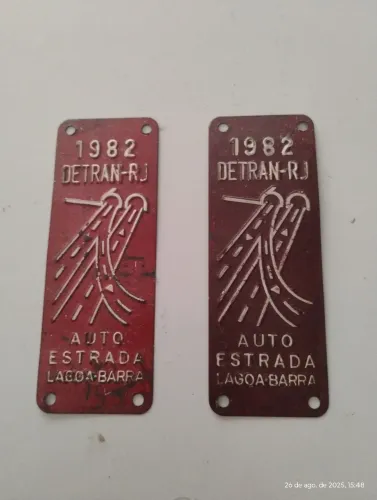 Plaquetas carro Antigo DETRAN RJ