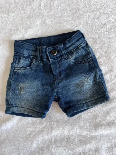 Bermuda jeans veste até 2 anos
