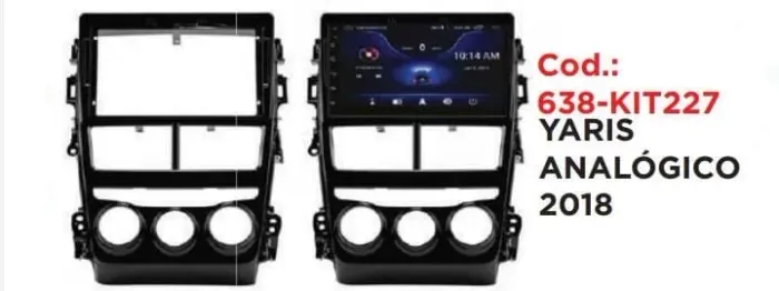 Multimidia Toyota Yaris Android 13 Carplay 2gb Wifi Cam 9p