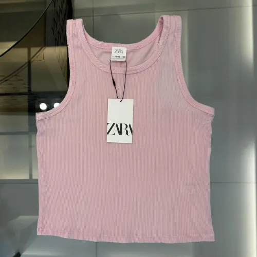 Blusa Regata Top Cropped Rosa Claro Zara Original