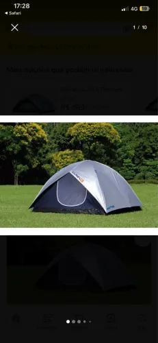 Barraca camping iglu luna 6 lugares mor