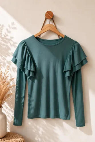 blusa zara verde sem uso m