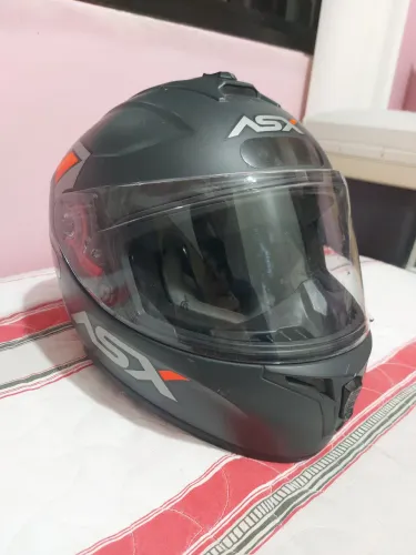 Capacete ASX, tam 57/58, cinza escuro