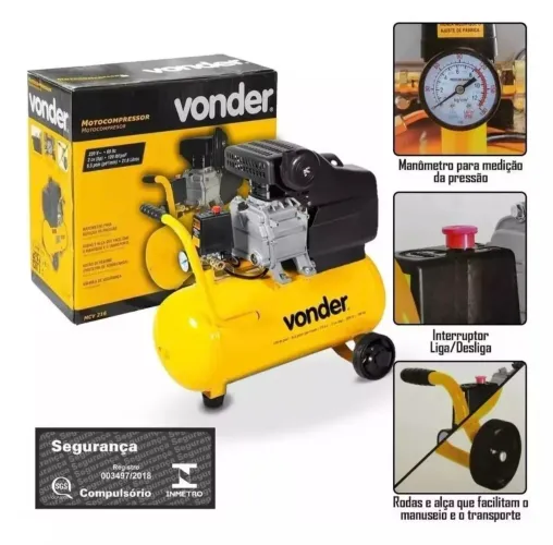 Compressor de ar vonder 22 litros novo 