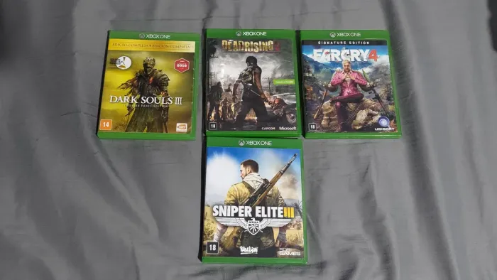 4 Jogos Xbox One - Dark Souls III + Far Cry 4 + Dead Rising 3 + Sniper Elite III