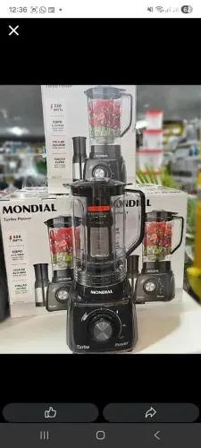 Liquidificador mondial turbo novo com filtro copo grande 