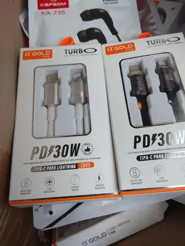cabo reforçado em malha para iPhone ou tipo C