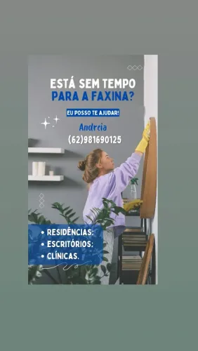 FAXINA COMPLETA GOIÂNIA - R$ 130 | LAVO E PASSO | Andreia<br><br>