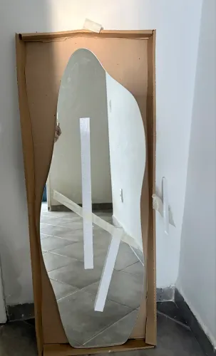 PROMOÇÃO, Espelho Flame Polido 100x35 Lapidado (com suporte)