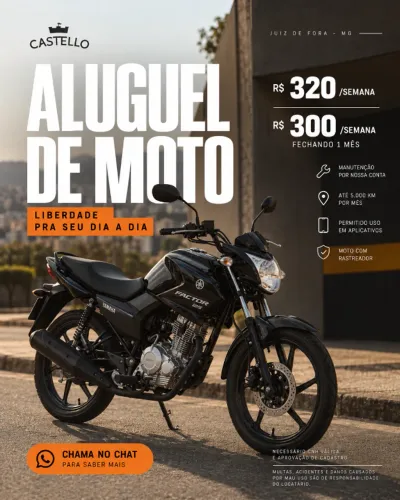 ALUGUEL DE MOTOS | JUIZ DE FORA