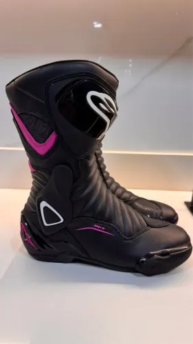 Bota alpinestars Stella Smx-6 V2 preta e rosa (feminina)