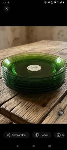 Pratos de sobremesa Duralex verde Espanha