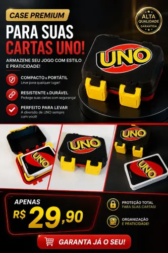 CASE Uno Jogo de Cartas