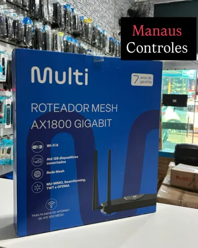 Roteador Mesh AX1800 com Wi-Fi 6 900 Mbps Multilaser