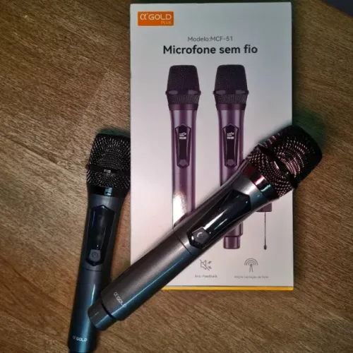 Recarregável, potente e pronto pra qualquer caixa de som! ?Cabeça de malha metálica ?Capsu