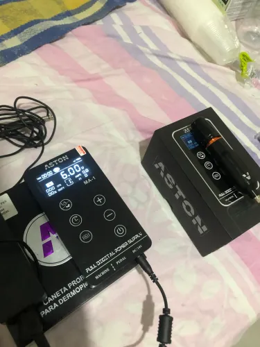 Kit Tatuagem Pen Aston Rotativa Folon E Fonte Digital
