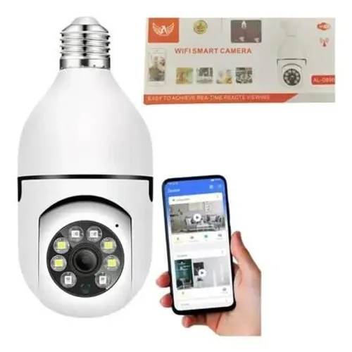 Câmera lâmpada wifi  360°