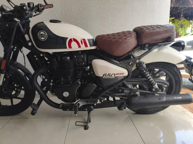 Royal Enfield Shotgun 650 Branca 2026 - Apenas 6.000 km (Zerada)