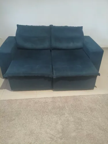 Sofá azul marinho ,450 reais