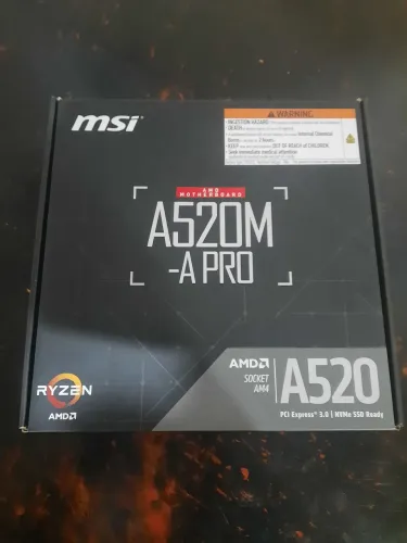 placa-mãe msi a520m-a pro, amd am4, matx, ddr4, preto - a520m-a pro