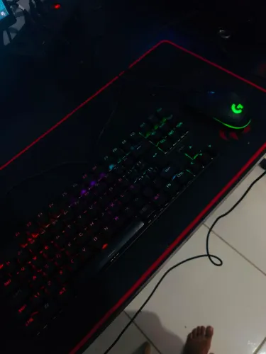 Teclado Dazz Eclipse RGB e Mouse G203 Logitech
