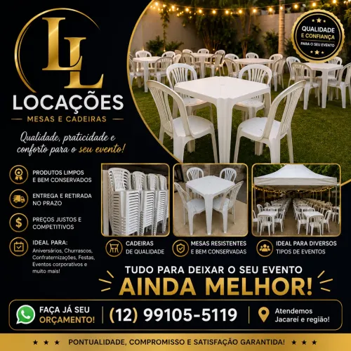 Aluguel de Mesas e Cadeiras