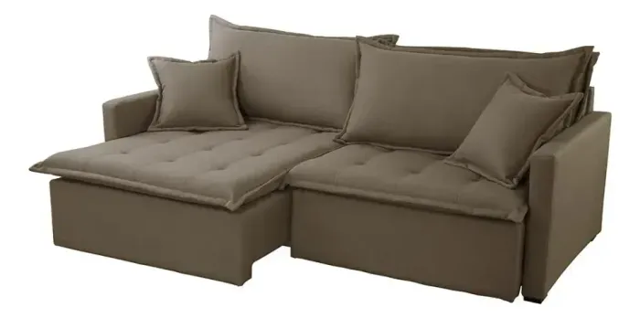 Sofá Cama Marrom 2,20m Entrega Rápida