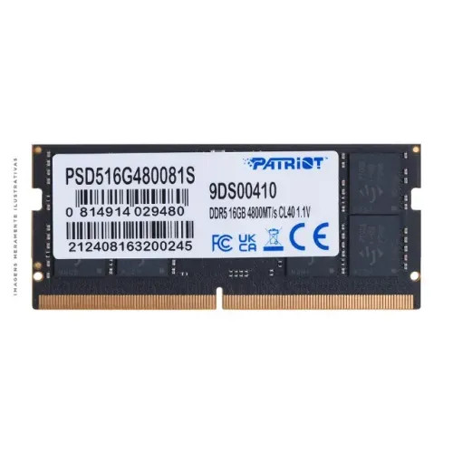 Memória ram notebook sodimm DDR5 16gb 4800mhz