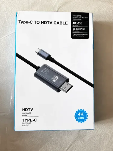 Cabo Adaptador USB-C para HDMI 4K - 2 Metros - Alta Definição