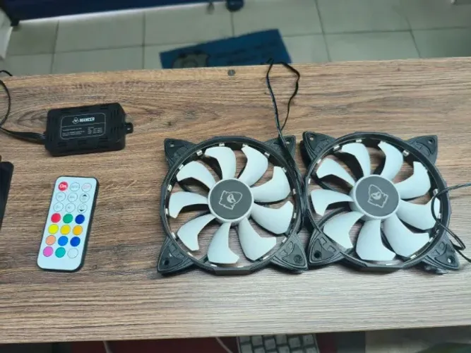 KIT 6 FANS MANCER RGB 120MM + CONTROLADORA + CONTROLE REMOTO