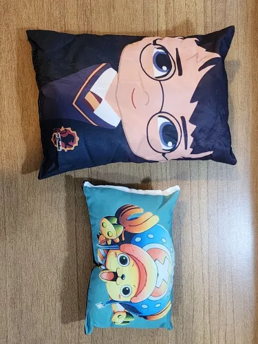 Mini almofadas One Piece e Harry Potter