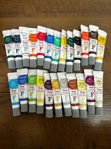 Tinta aquarela 24 cores pentel