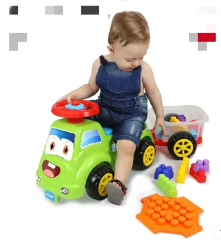 Carrinho Baby Ride Com Trailer 3060 Maral<br>Colorido