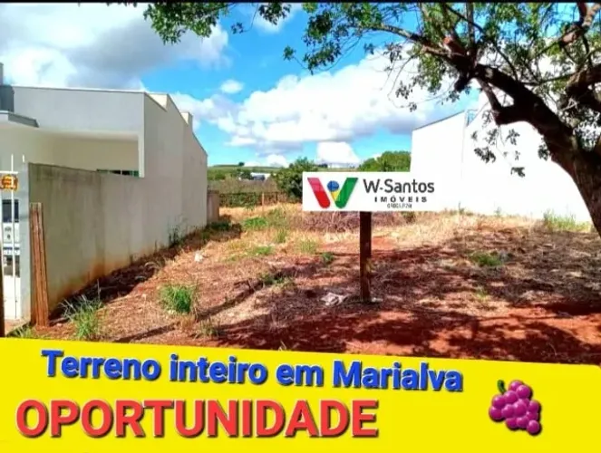 Terreno inteiro com 12m2 de testada em Marialva