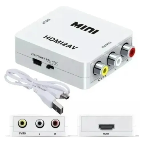 Conversor Imagem E Áudio Hdmi Para Tv De Tubo Rca 