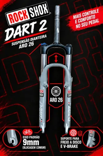 RockShox Dart 2 Aro 26 | 9mm | V-Brake/Disco