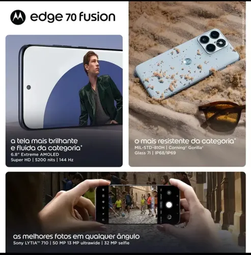 Motorola edge70fusion lançamento aparelho lacrado