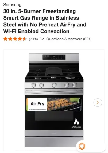 Fogão Novo Samsung com forno airfryer