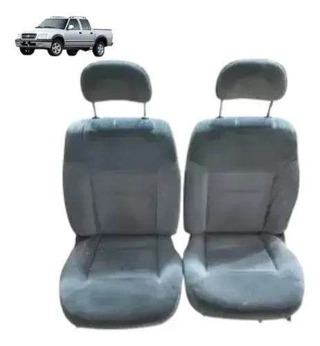 Par Banco Dianteiro Chevrolet S10 Pit Bull Cabine Dupla 2005 Cinza