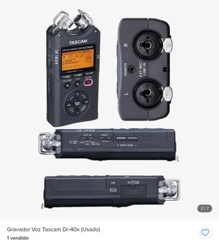 Gravador de Voz Tascam Dr-40x