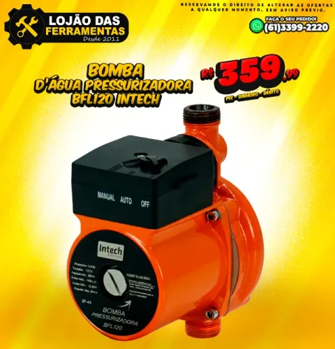 Bomba pressurizadora BFL120 Intech machine