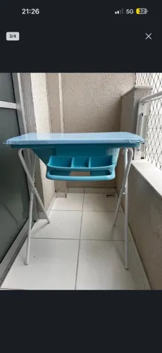 Banheira de bebê com trocador