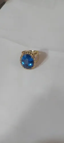 Anel ouro brilhantes torpazio
