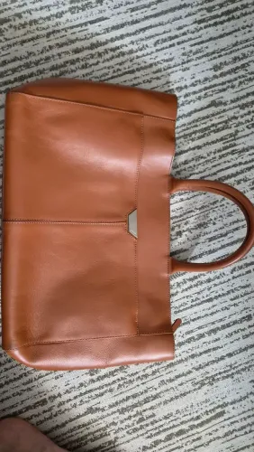 Bolsa Tote Marrom Couro Grande Bag Charm AREZZO