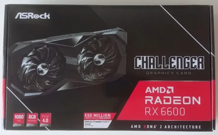Placa de Vídeo ASRock Radeon RX 6600 Challenger D, 8GB, GDDR6, FSR, Ray Tracing, 90-GA2RZZ