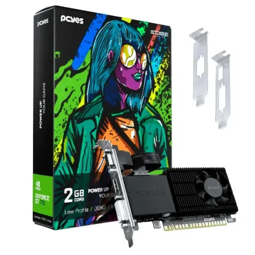 74383 Placa de Vídeo NVIDIA GeForce GT 710 2GB DDR3 Low Profile - PPET7102GBLP