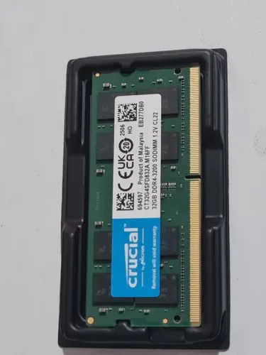 32GB RAM DDR4 CRUCIAL 3200 mhz Notebook! (FAÇO OLX PAY)