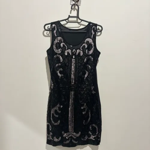 vestido de festa luxo paetê